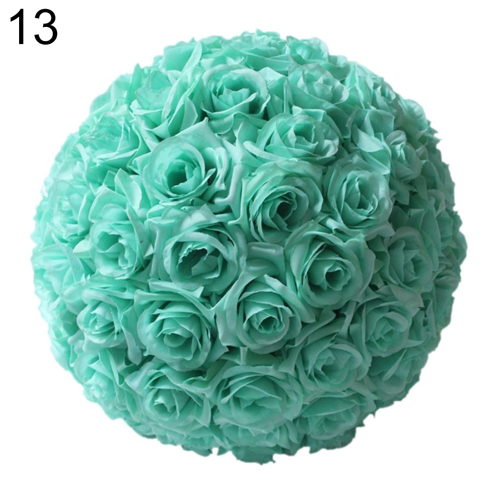 8 Inch Wedding Artificial Rose Silk Flower Ball Hanging Decor Centerpiece